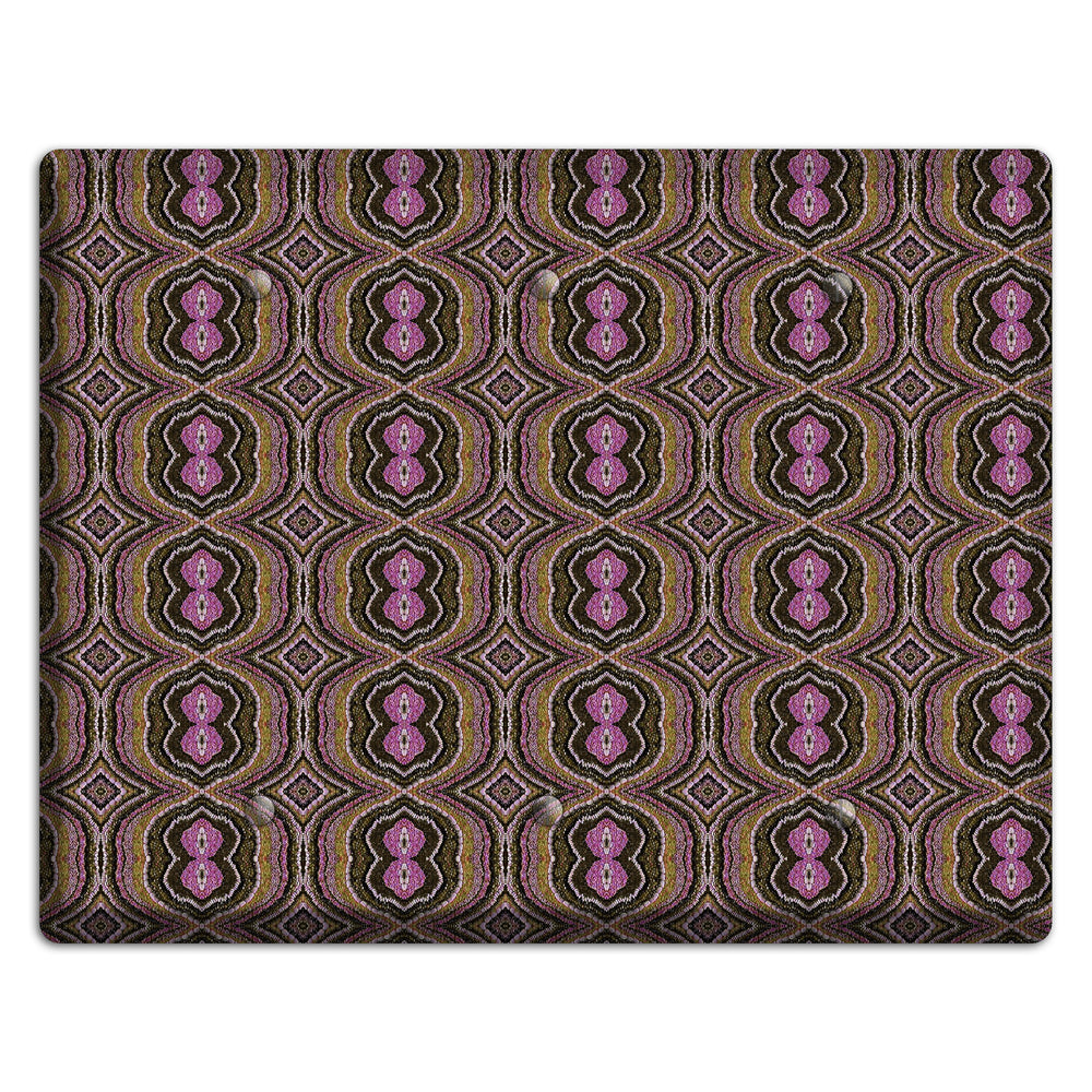 Pink and Brown Tapestry 3 Blank Wallplate