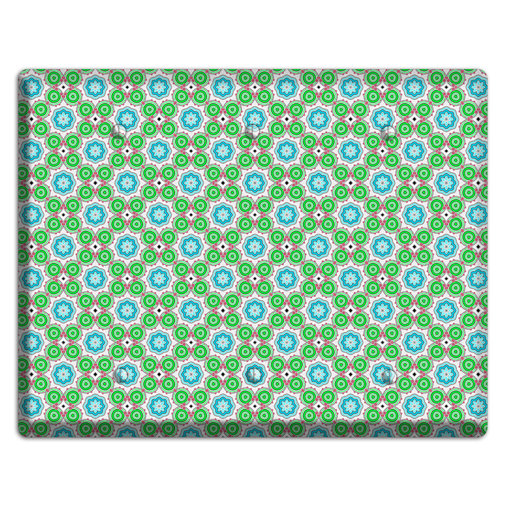 Green Foulard 5 3 Blank Wallplate