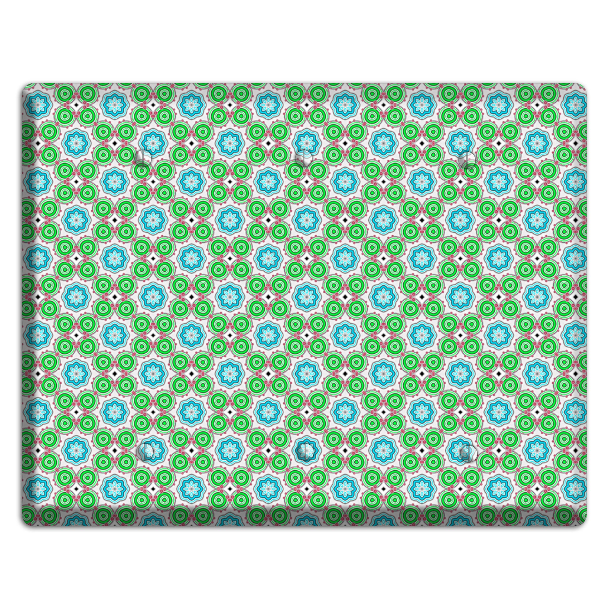 Green Foulard 5 3 Blank Wallplate