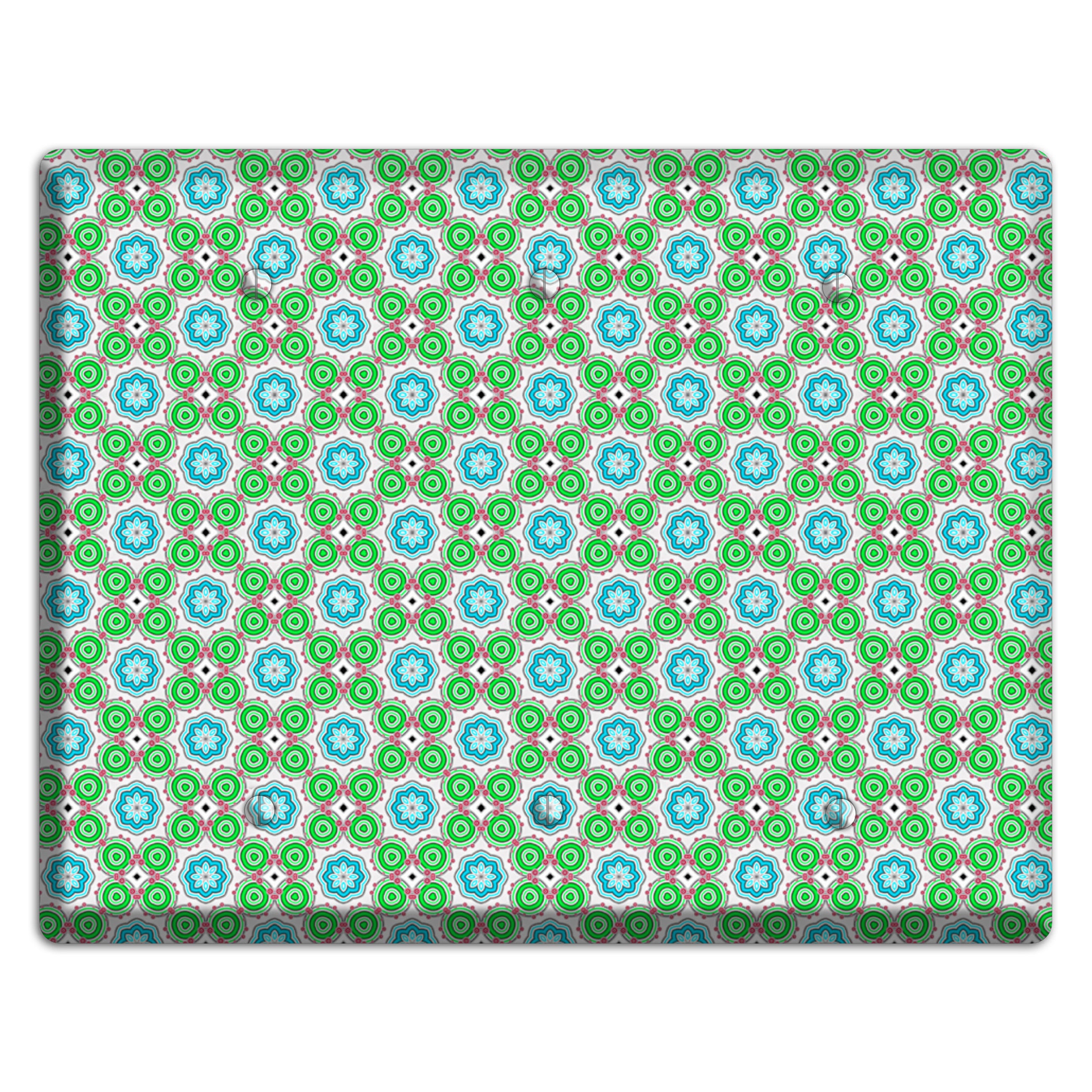 Green Foulard 5 3 Blank Wallplate