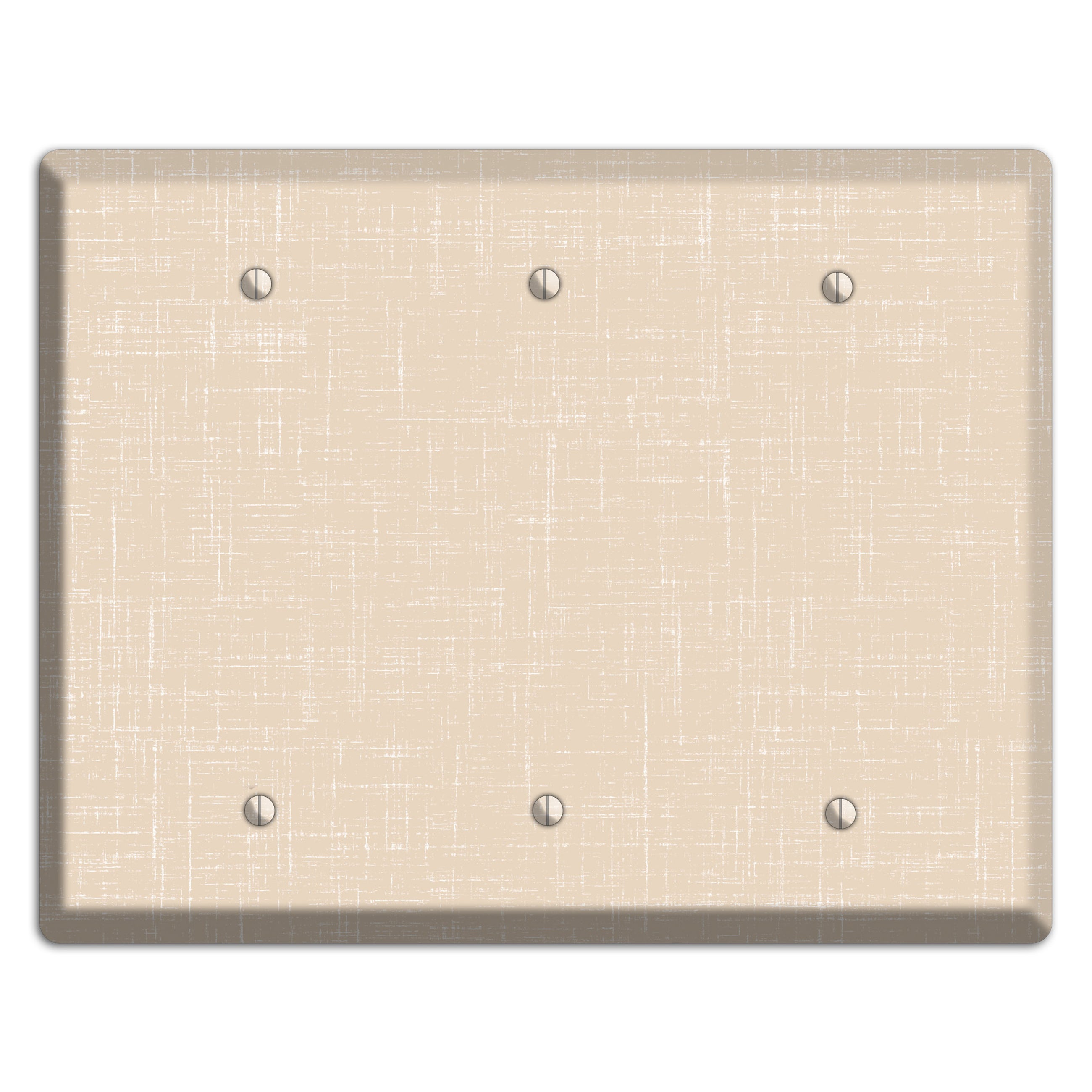Double Spanish White Neutral Texture 3 Blank Wallplate
