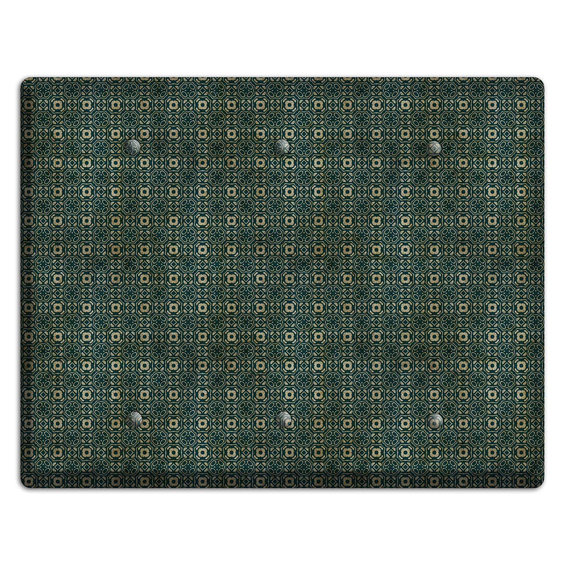 Dark Green Grunge Tapestry 3 Blank Wallplate