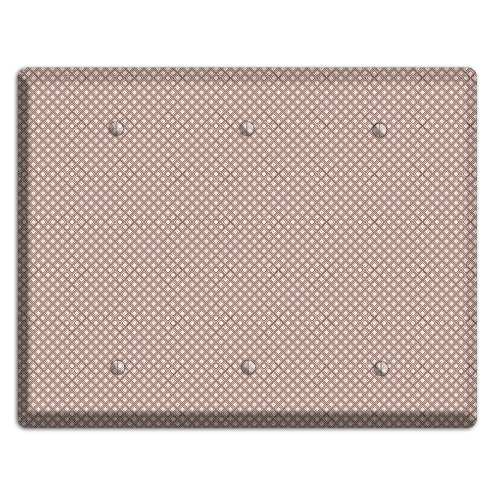 Light Brown and Beige Diamonds 3 Blank Wallplate