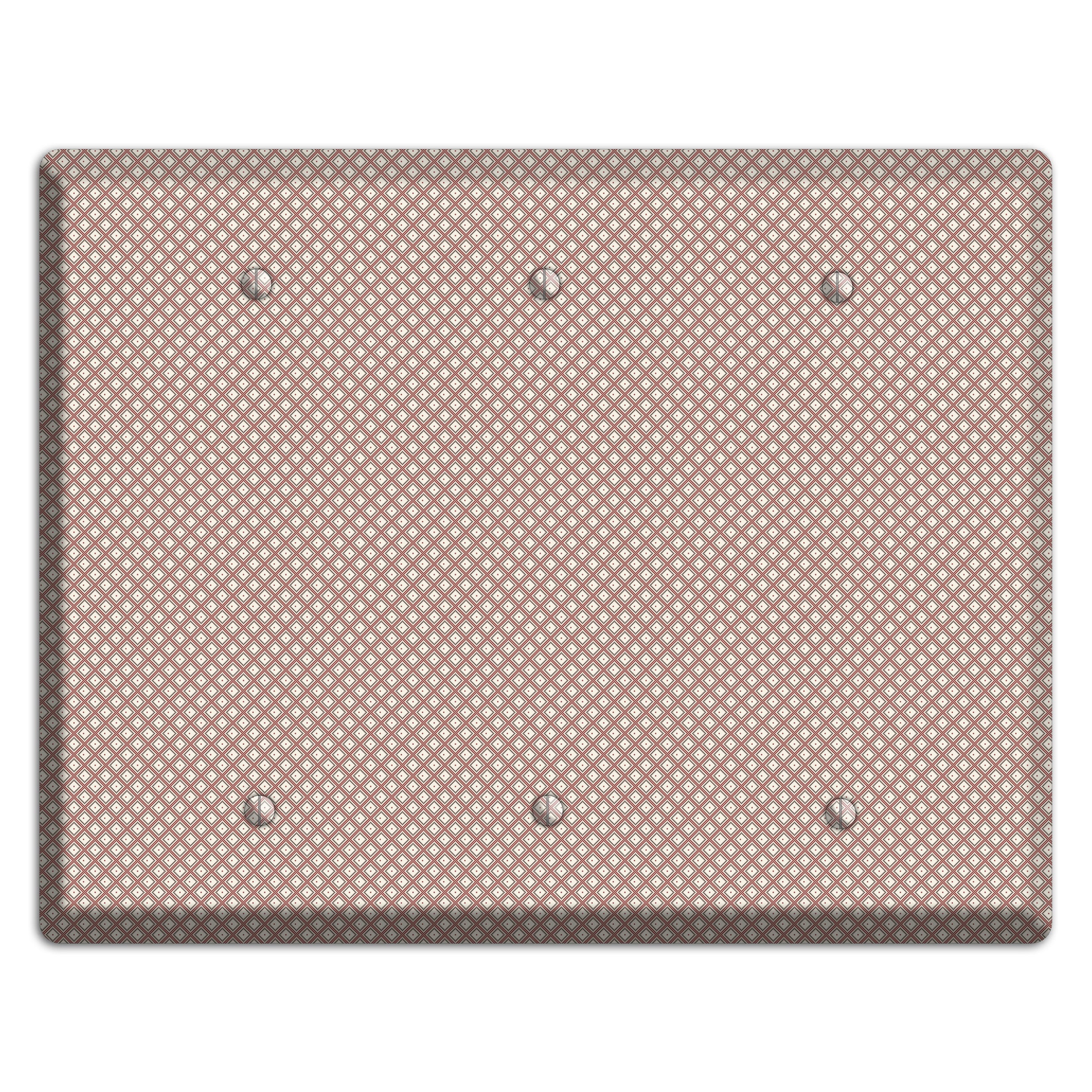 Light Brown and Beige Diamonds 3 Blank Wallplate