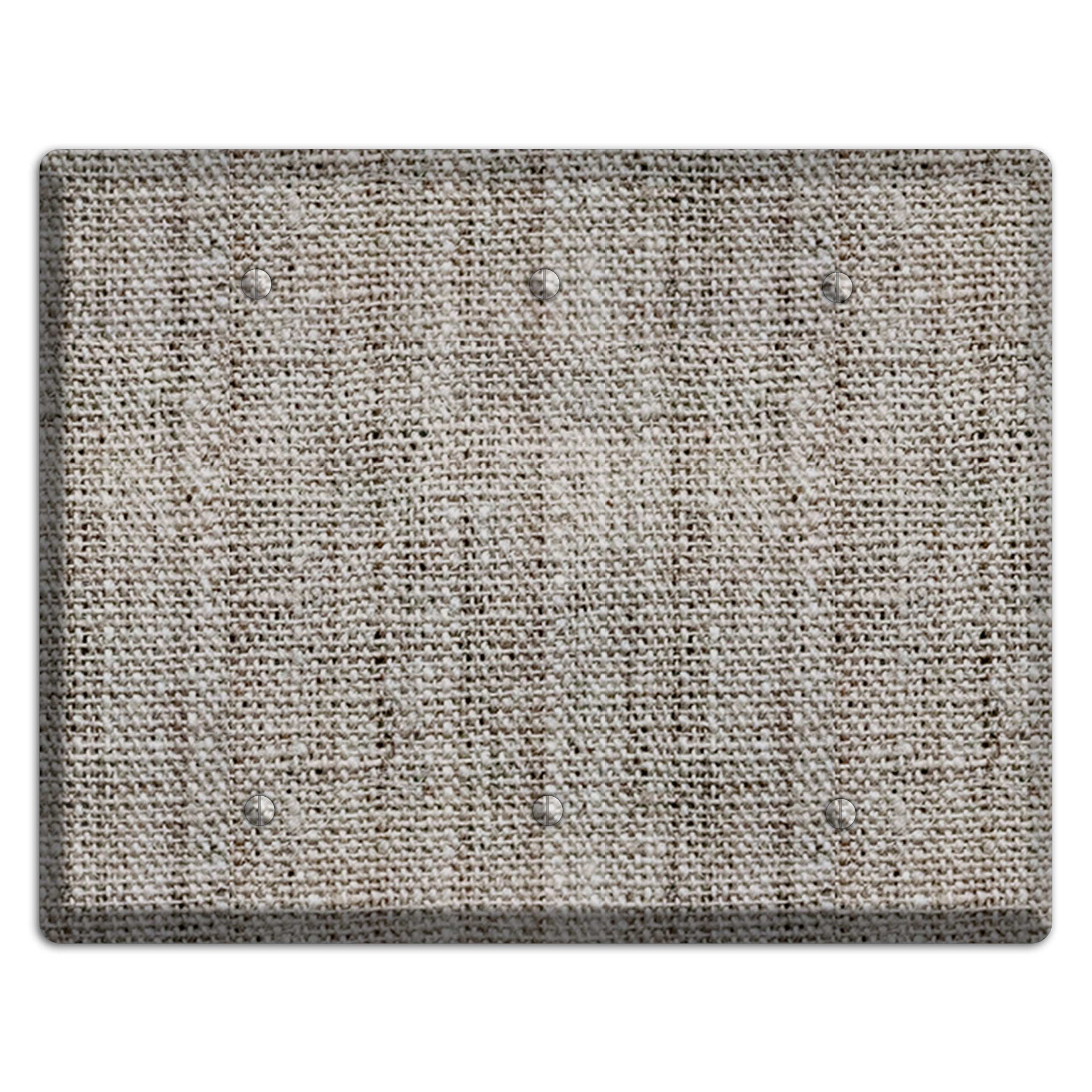 Zorba Burlap 3 Blank Wallplate