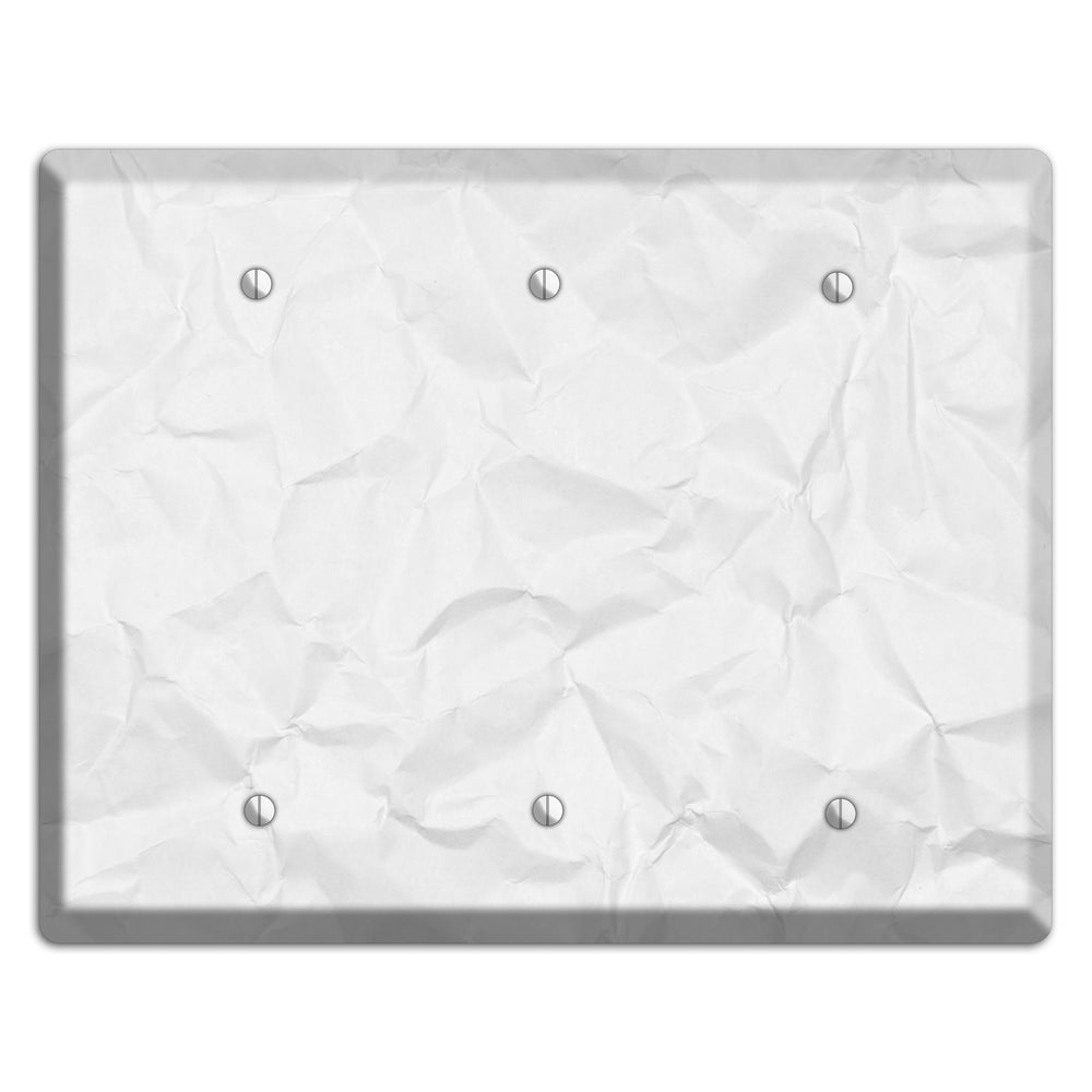 Gallery Crinkled Paper 3 Blank Wallplate
