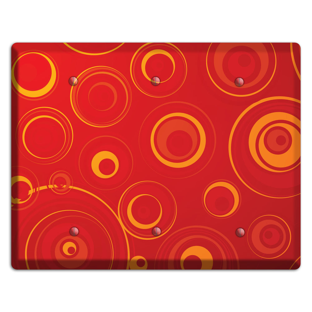 Red Circles 3 Blank Wallplate