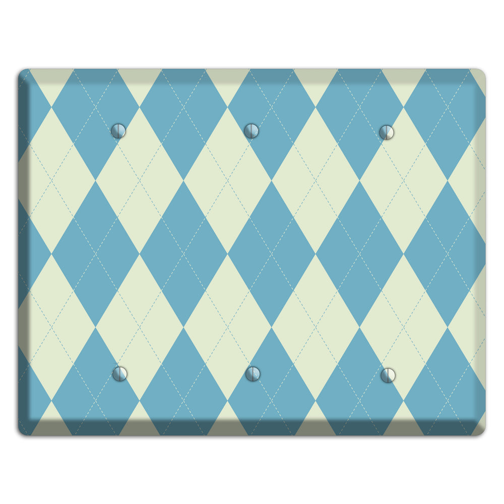 Mustard and Black Plaid 3 Blank Wallplate