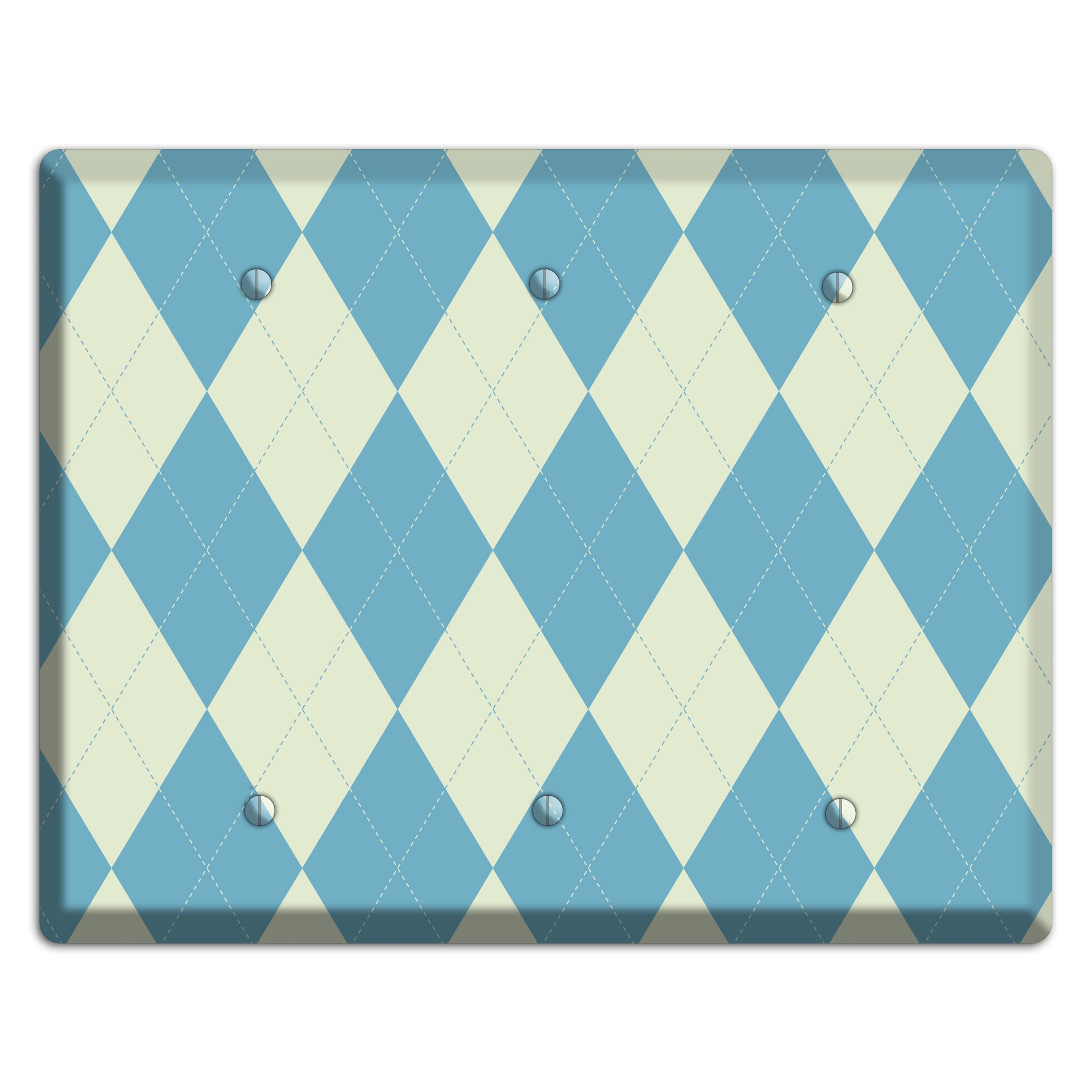 Mustard and Black Plaid 3 Blank Wallplate