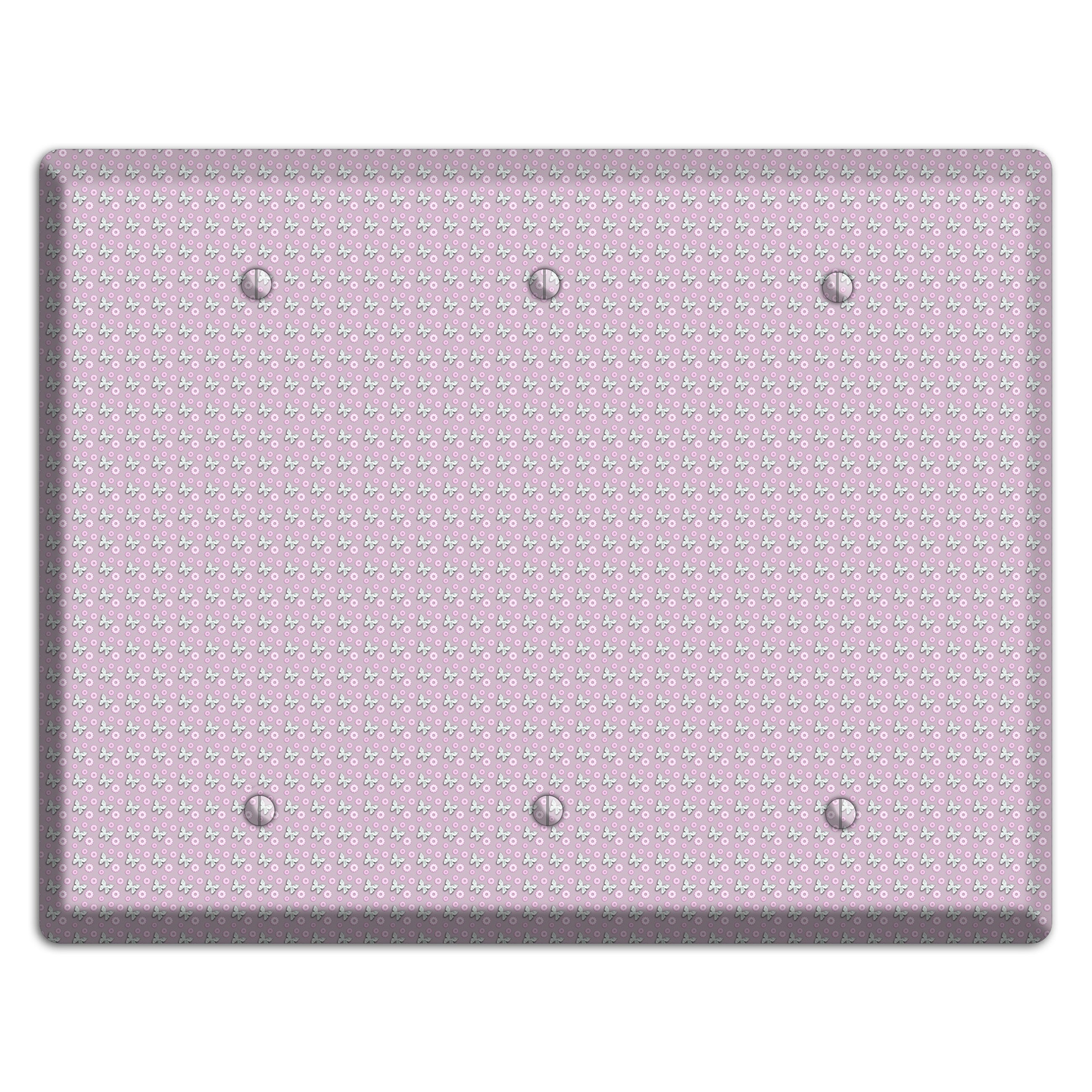 Pink with Butterflies 3 Blank Wallplate