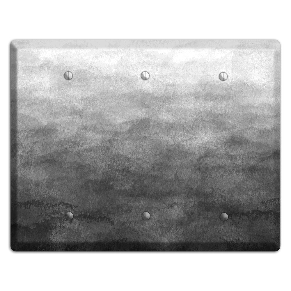 Black Ombre 3 Blank Wallplate