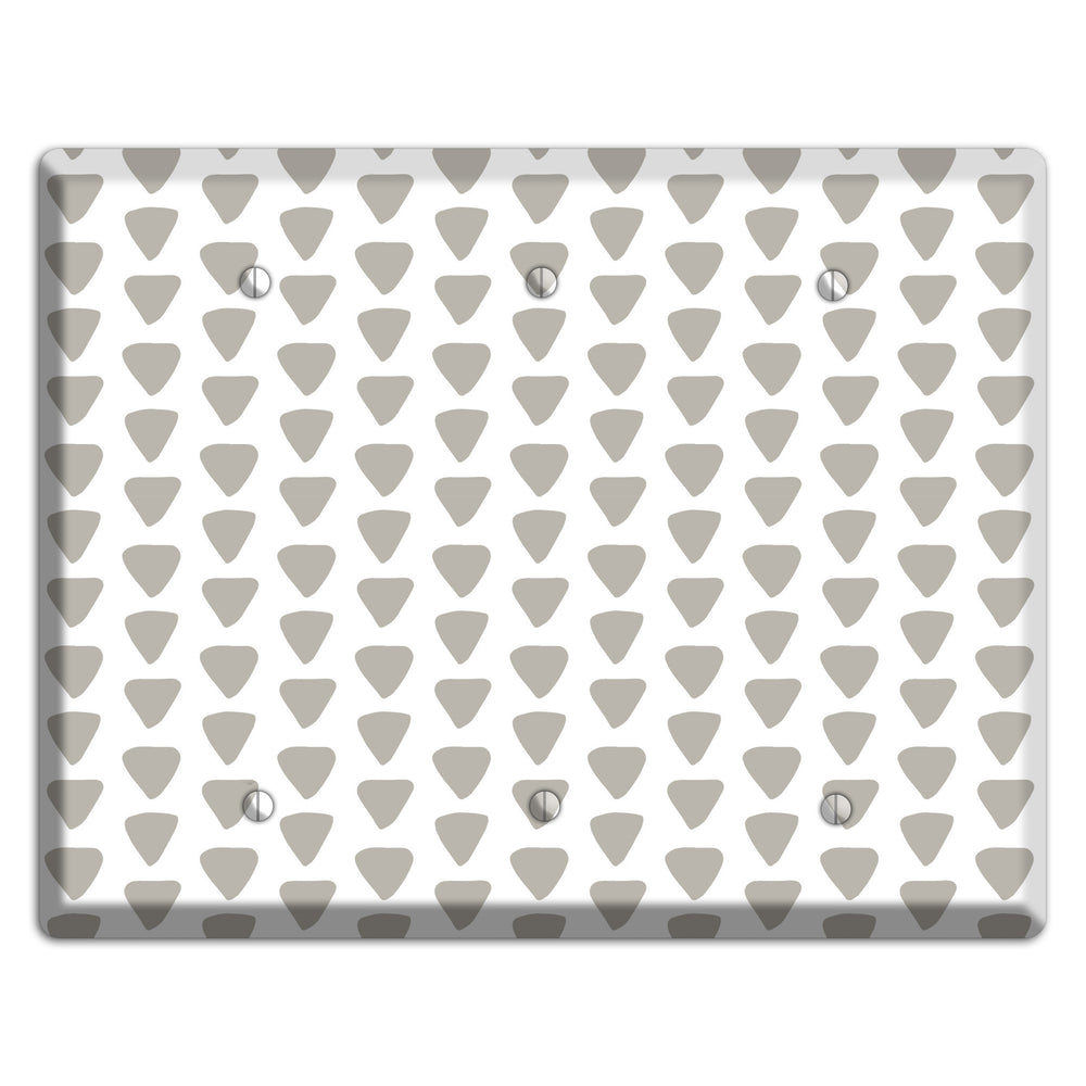 Simple Scandanavian Style R 3 Blank Wallplate