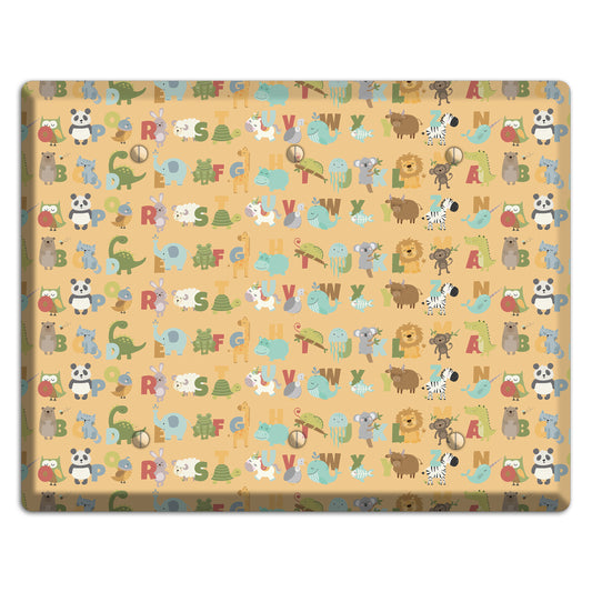 Animal Alphabet 1 3 Blank Wallplate