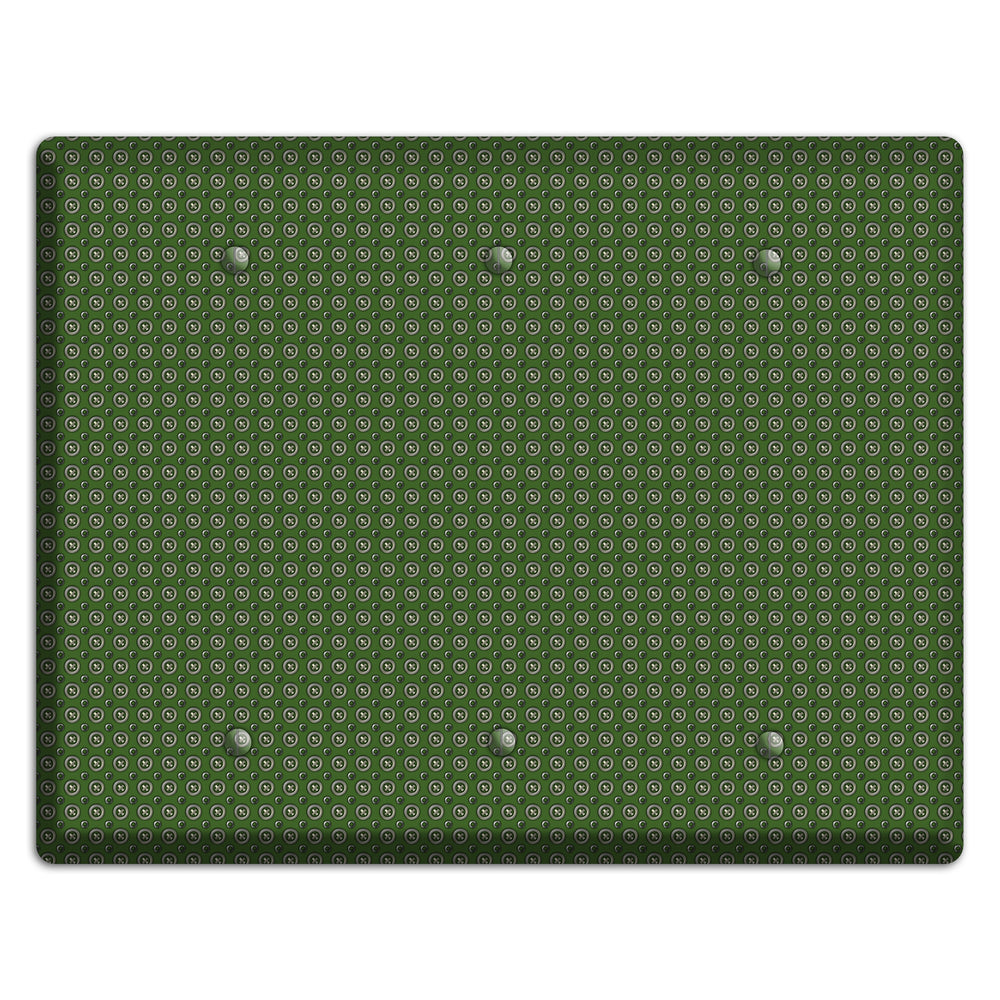 Green Concentric Dots 3 Blank Wallplate
