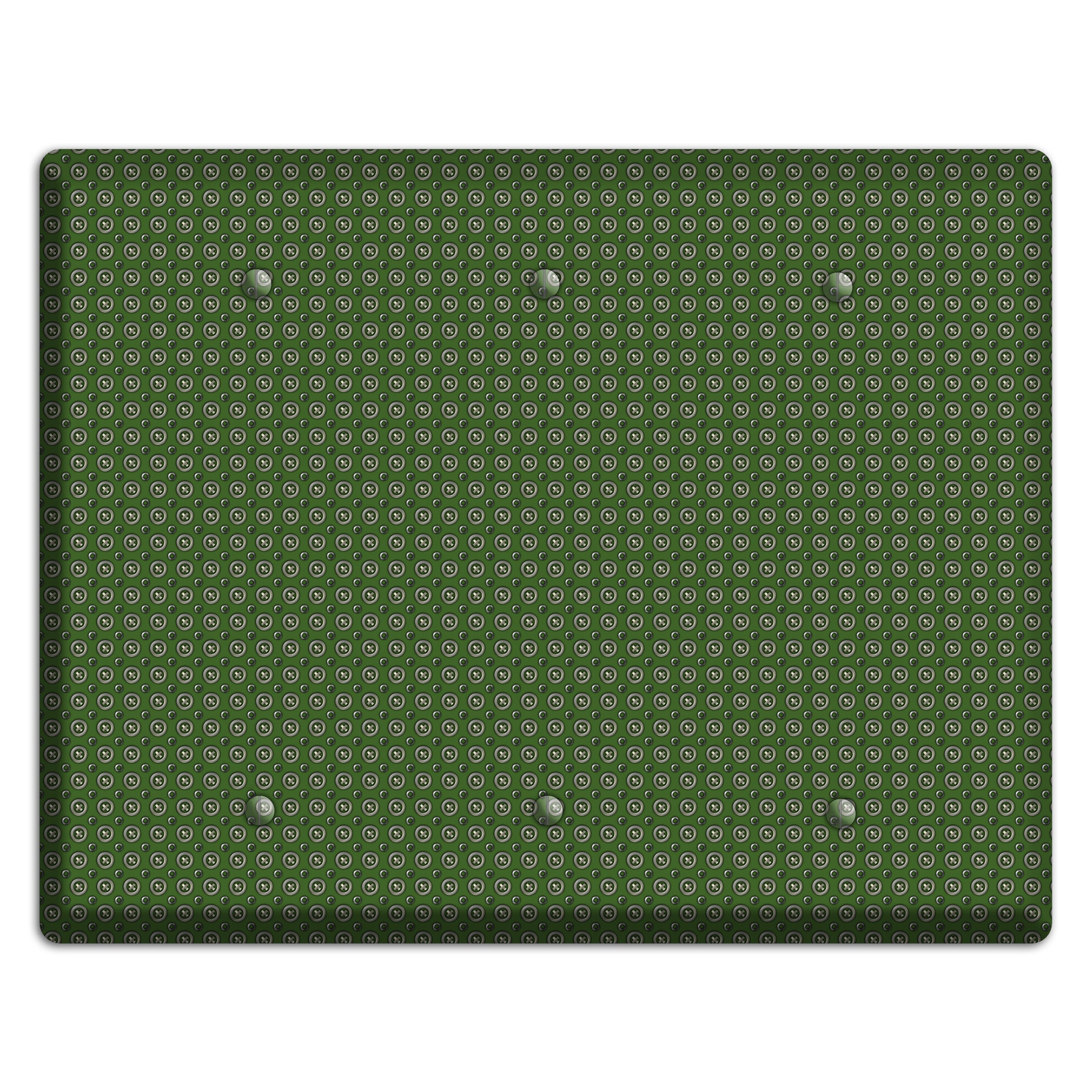 Green Concentric Dots 3 Blank Wallplate