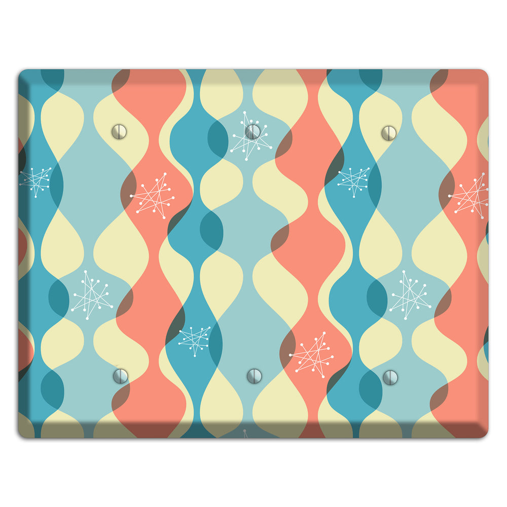Mid Century Curves 3 Blank Wallplate