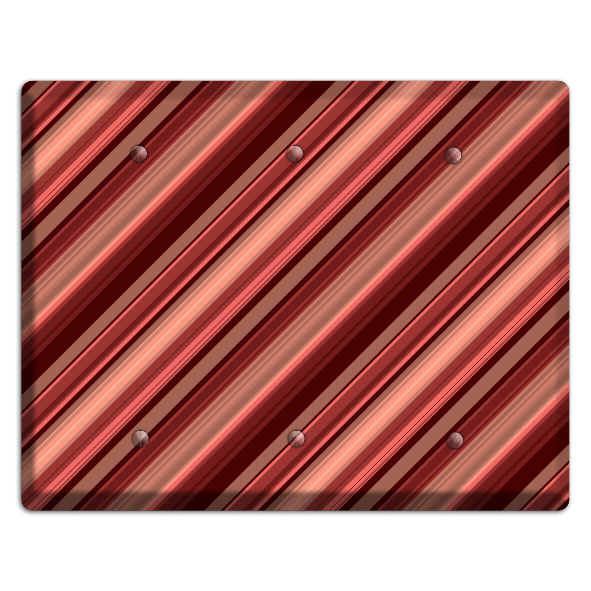 Red Stripes 3 Blank Wallplate