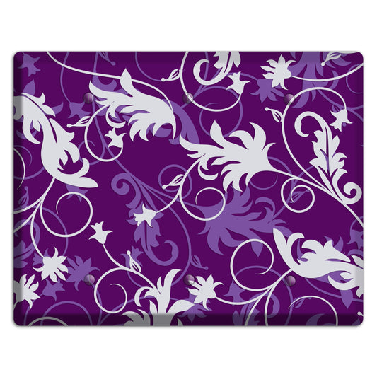 Purple Victorian 3 Blank Wallplate
