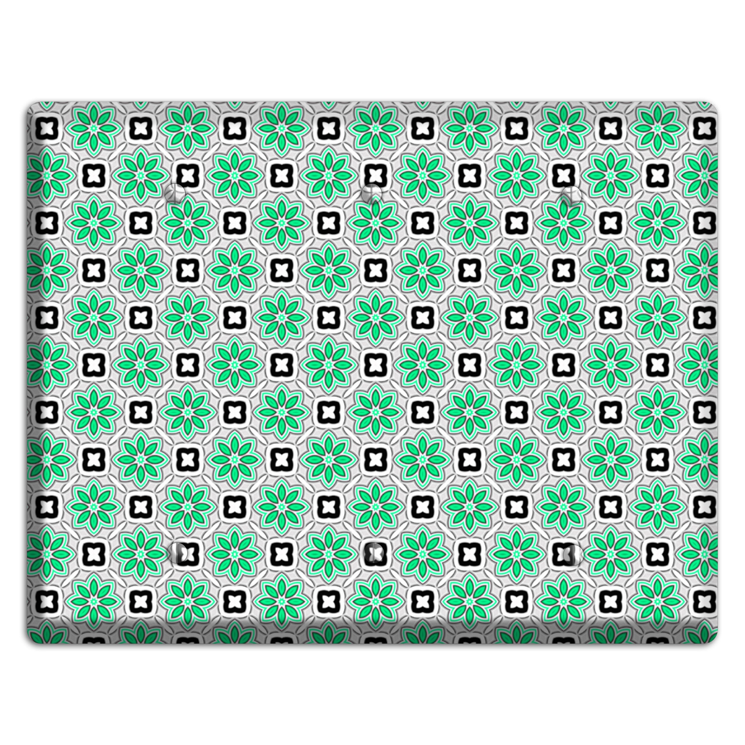 Green Foulard 6 3 Blank Wallplate