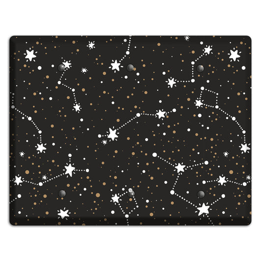 Constellations Black 3 Blank Wallplate