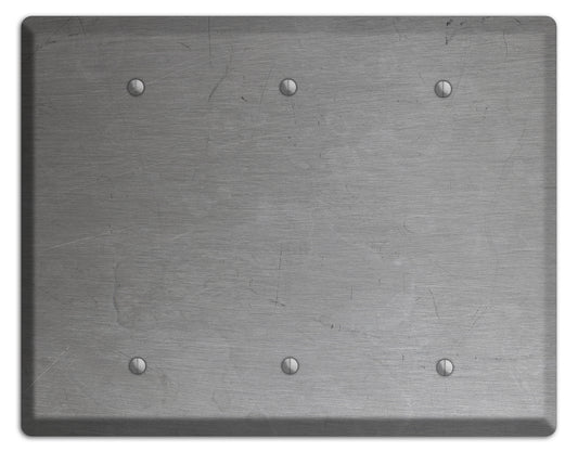 Raw Steel 3 Blank Wallplate