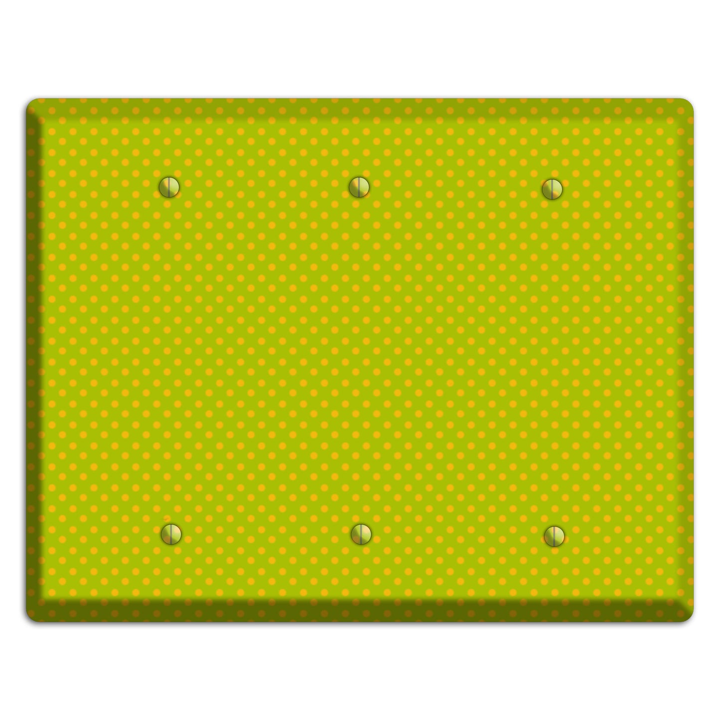 Multi Lime Tiny Polka Dots 3 Blank Wallplate