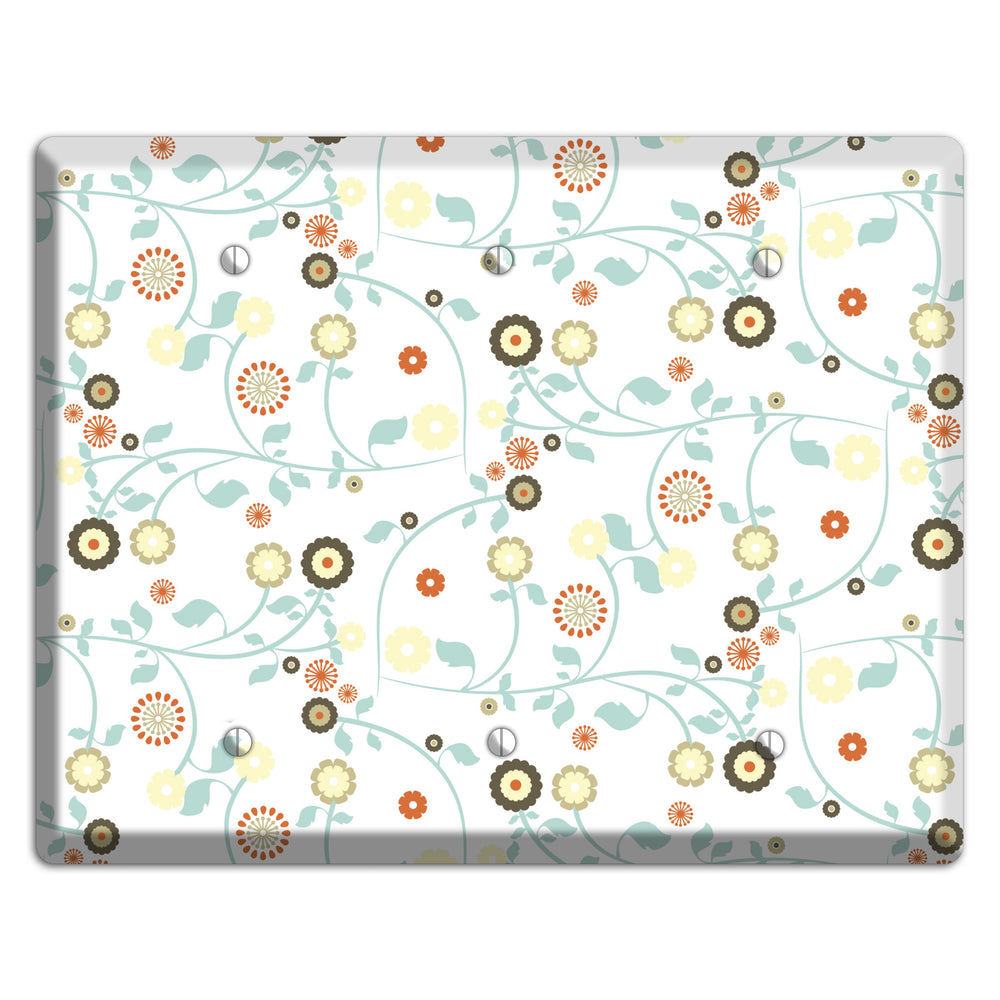 Cute Flowers 3 Blank Wallplate