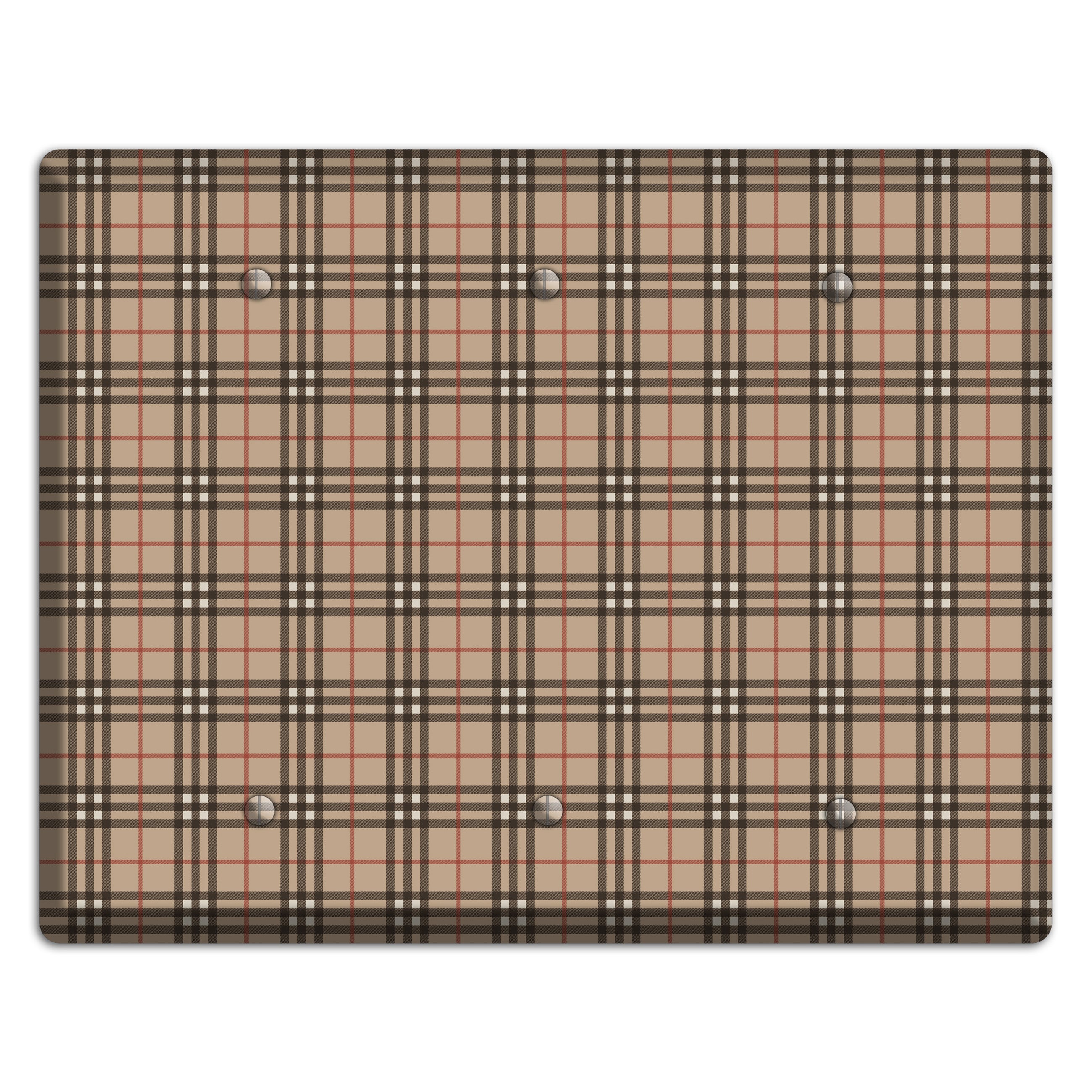 London Plaid 3 Blank Wallplate