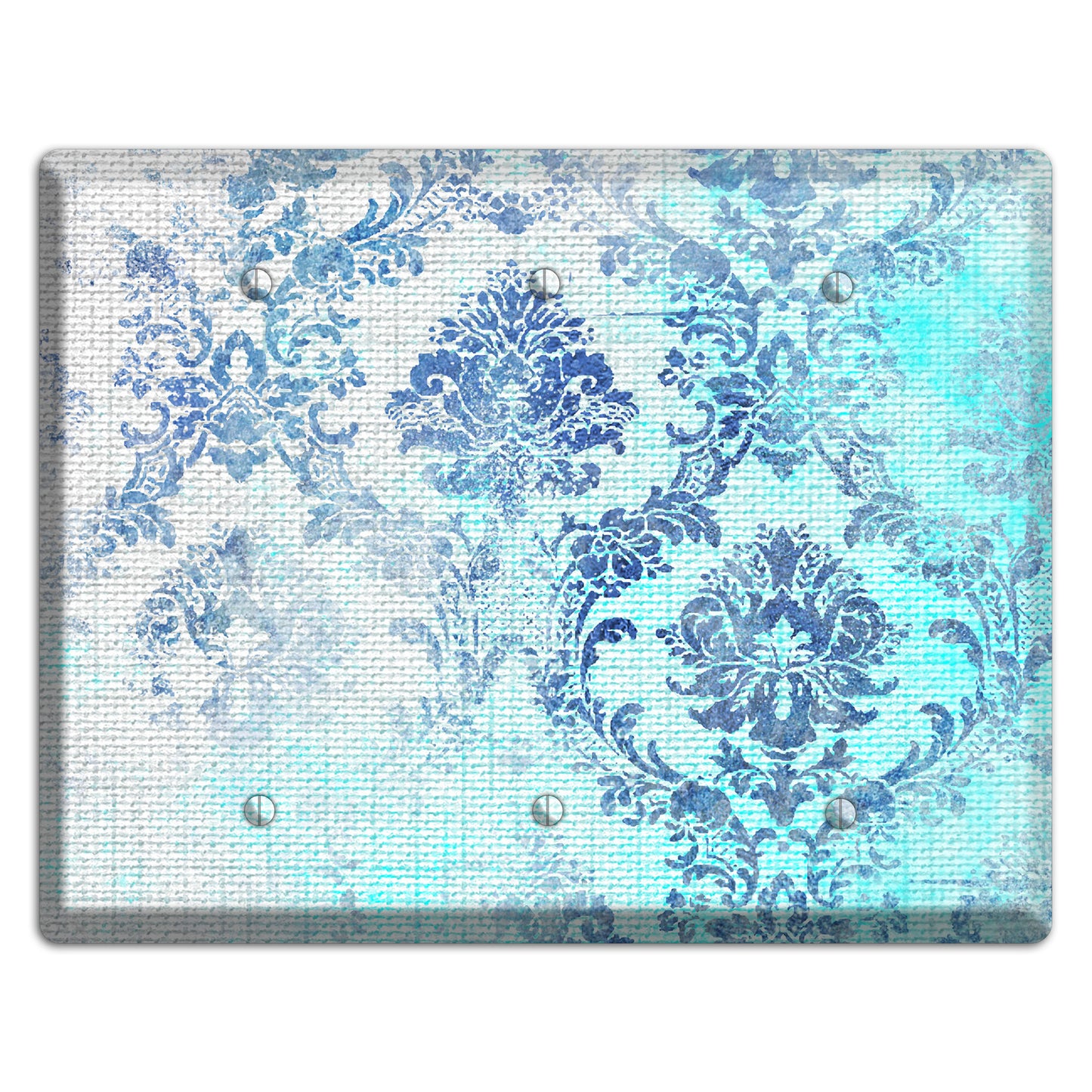 Ice Cold Whimsical Damask 3 Blank Wallplate