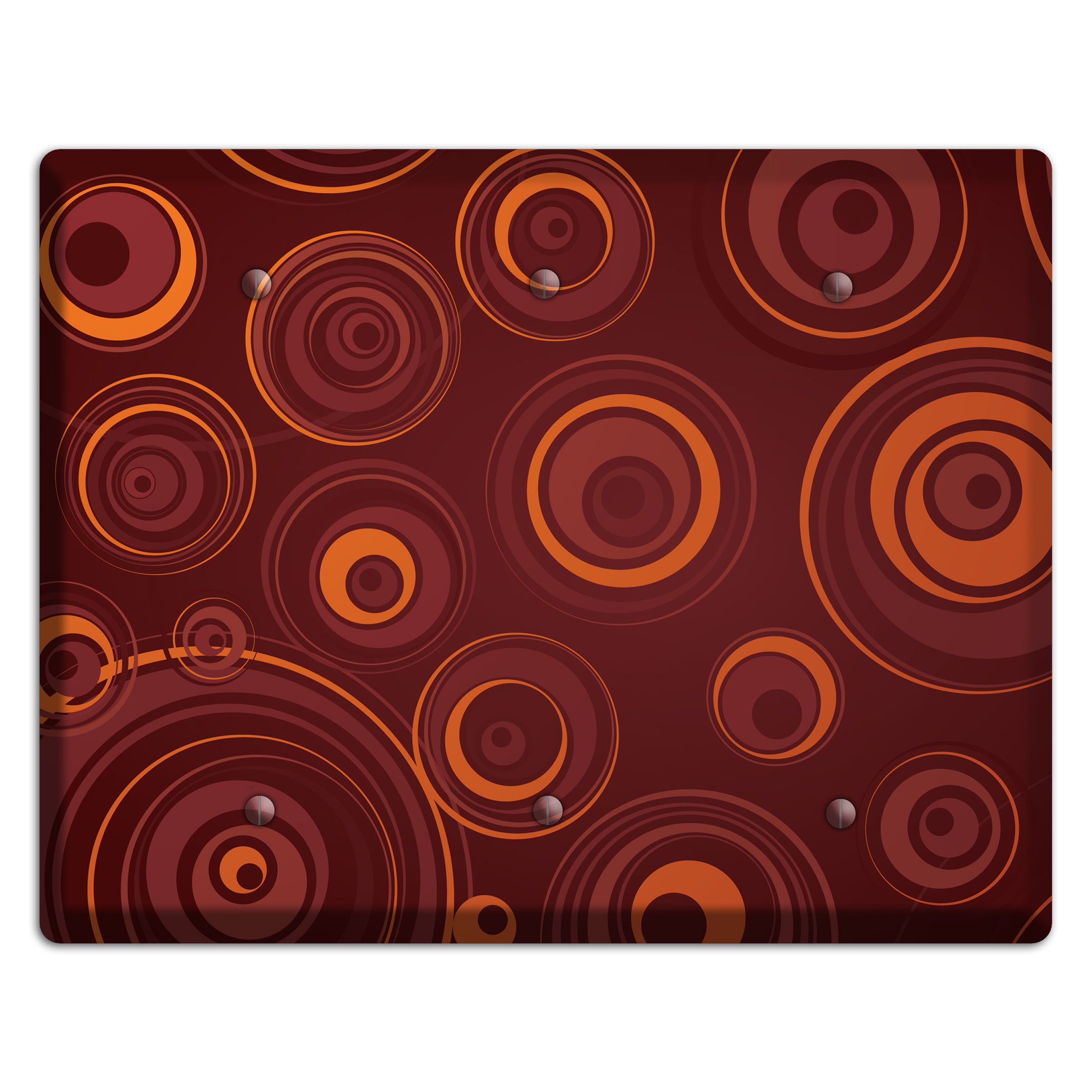 Brown Circles 3 Blank Wallplate