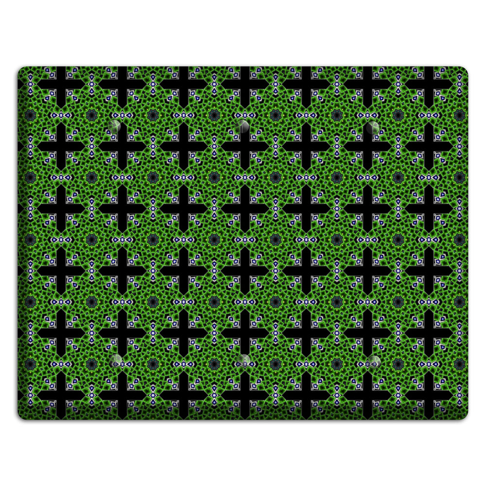 Green Foulard 3 3 Blank Wallplate