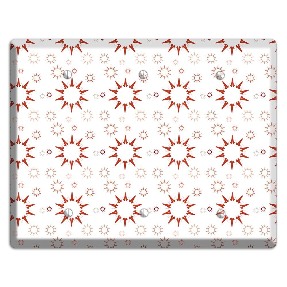 Maroon Retro Burst 3 Blank Wallplate