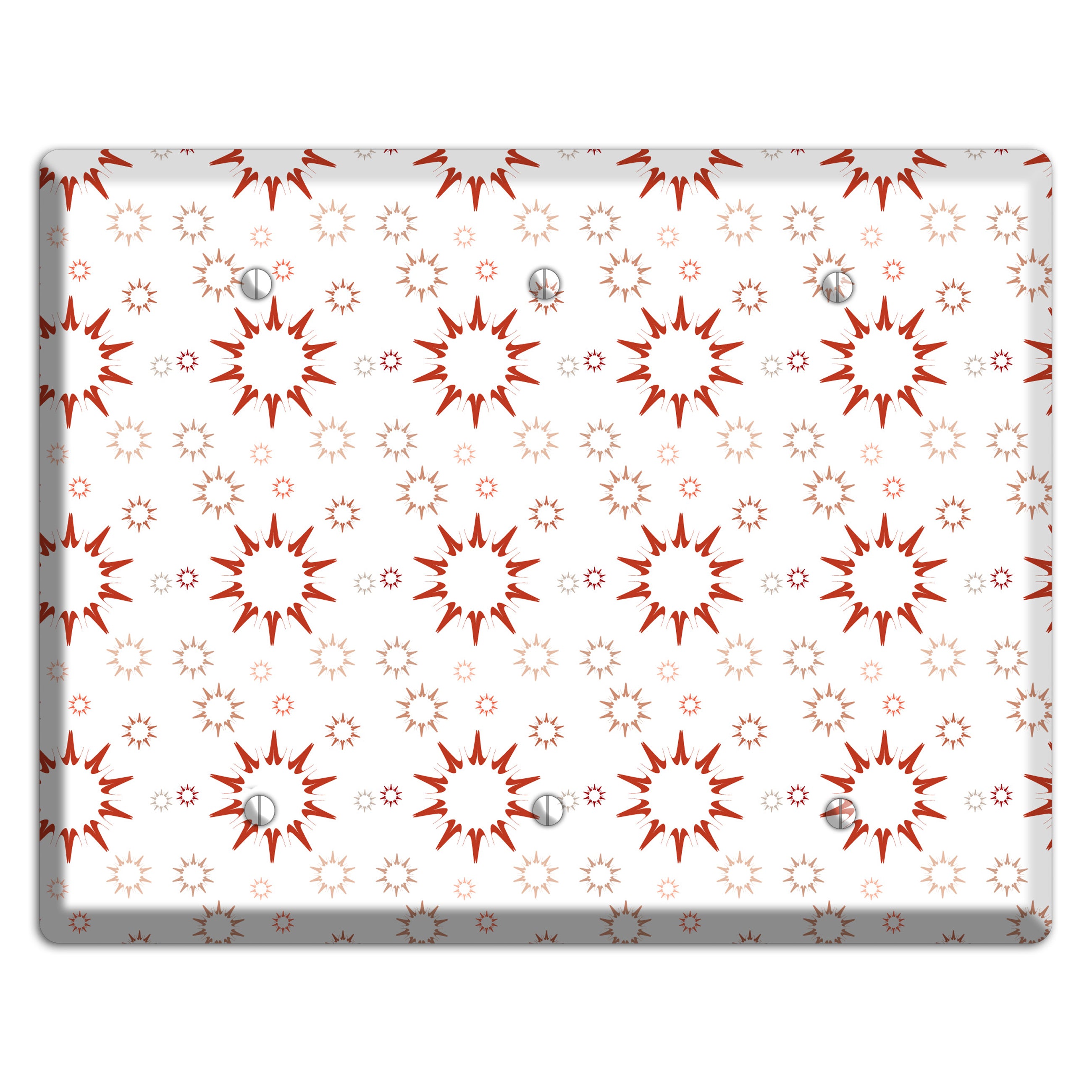 Maroon Retro Burst 3 Blank Wallplate