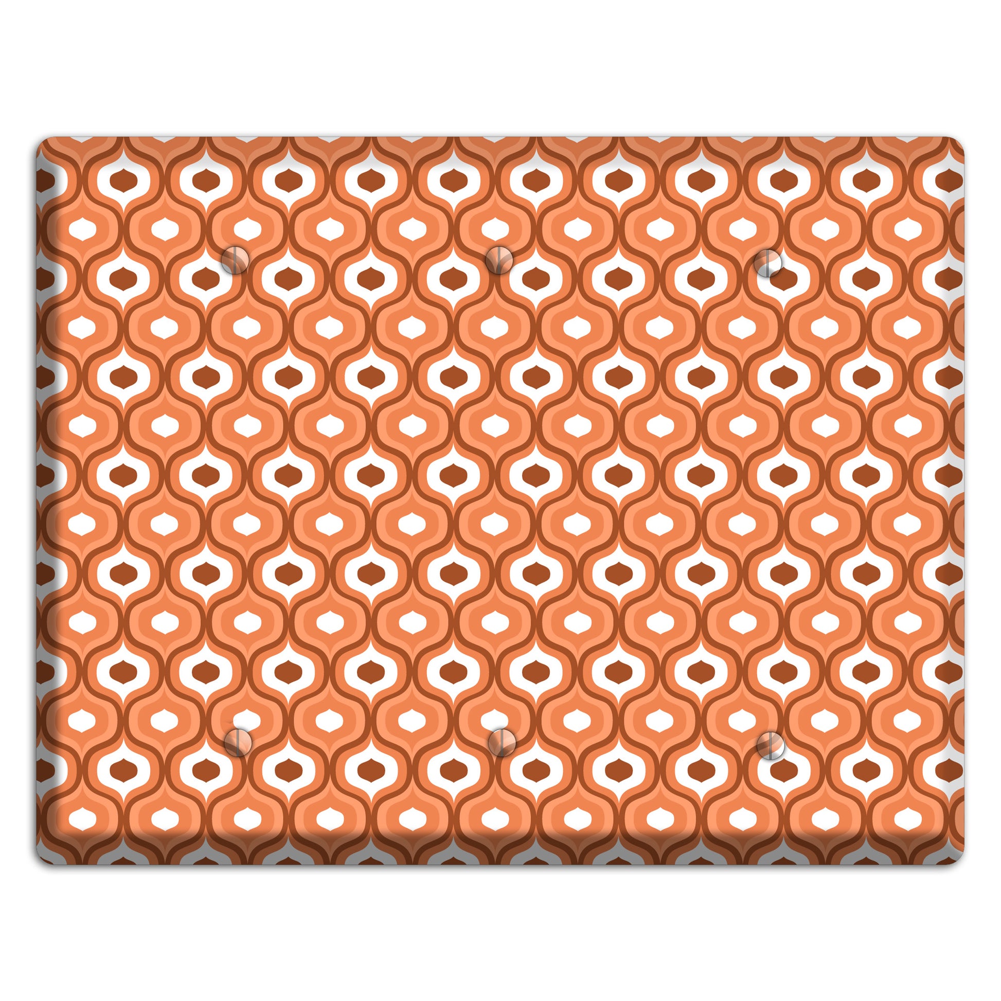 Coral Double Scallop 3 Blank Wallplate