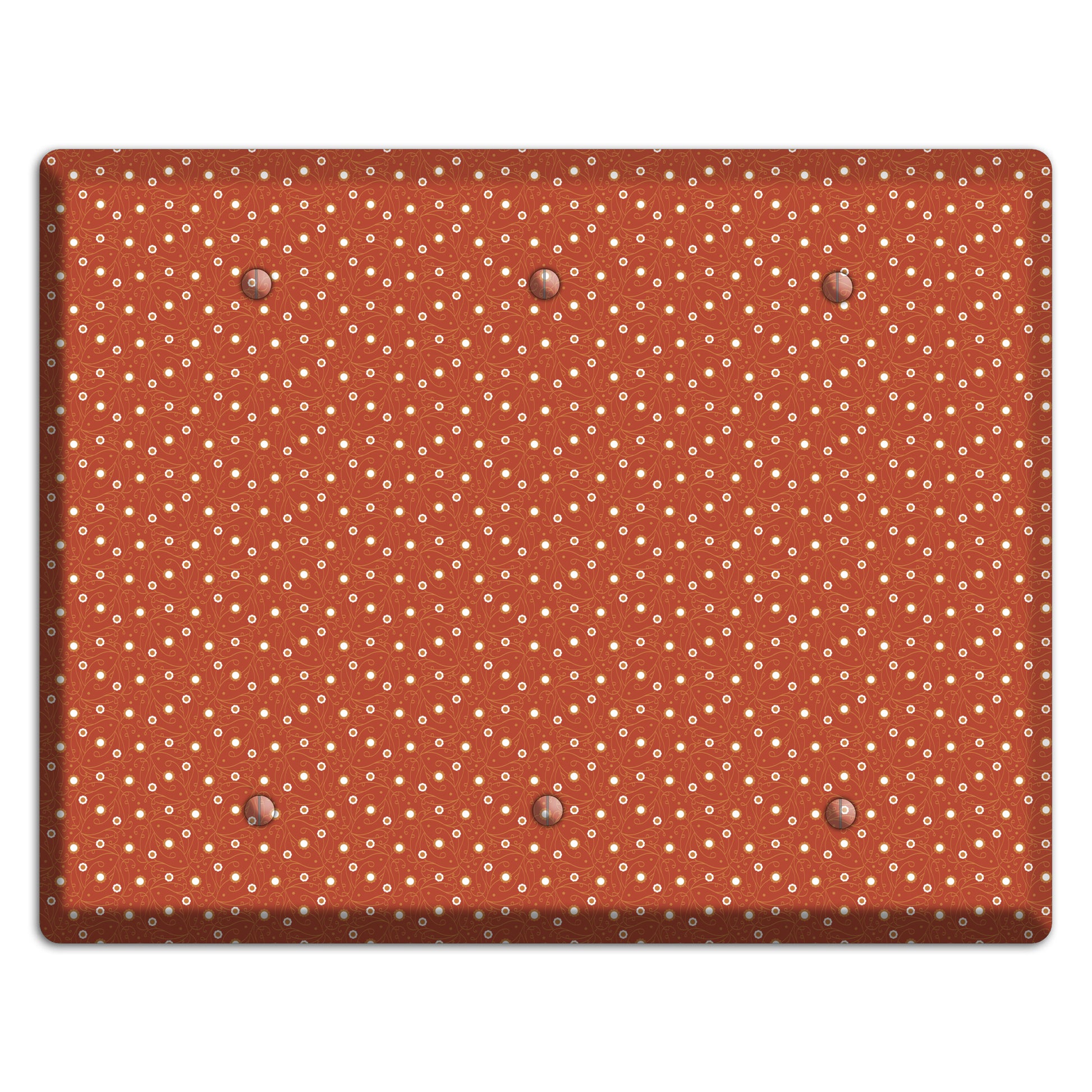 Tiny Red Vine Floral 3 Blank Wallplate