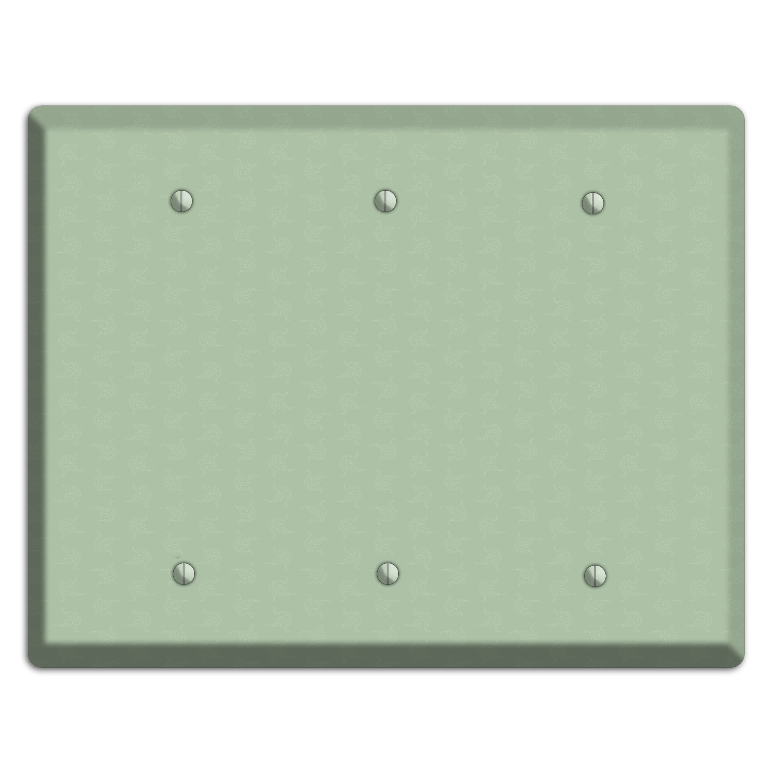 Sage Tiny Cartouche 3 Blank Wallplate