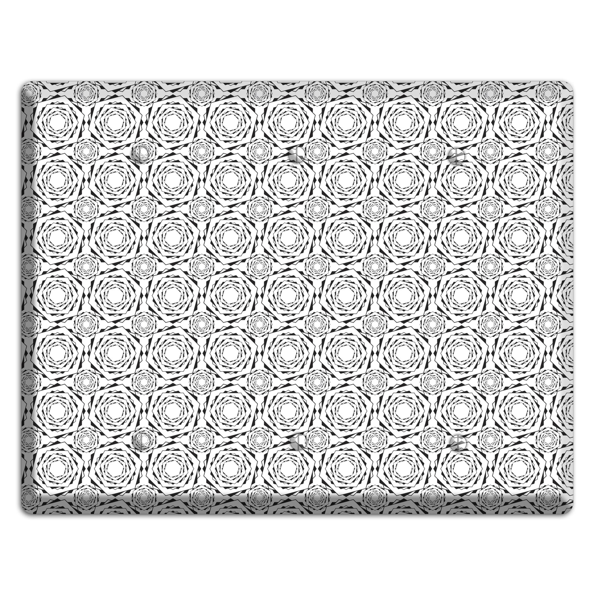 Overlay Hexagon Rotation Repeat 2 3 Blank Wallplate