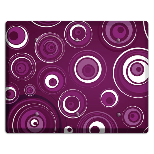 Purple Circles 2 3 Blank Wallplate