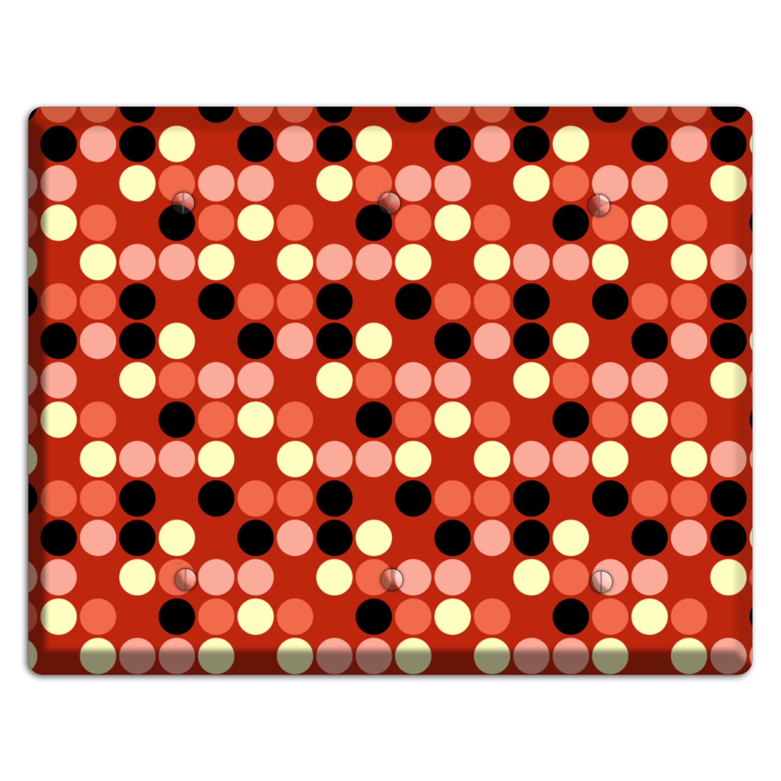 Multi Color Red Dots 3 Blank Wallplate