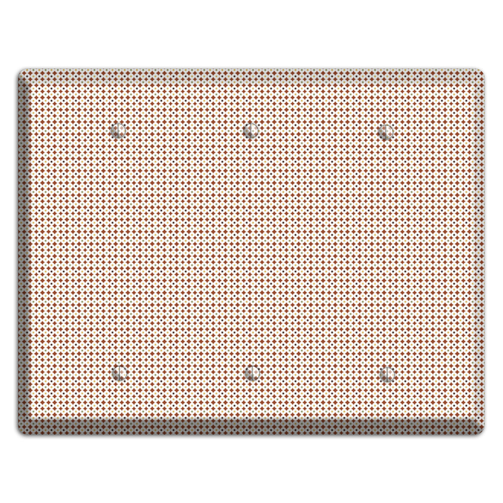 Beige Weave 3 Blank Wallplate