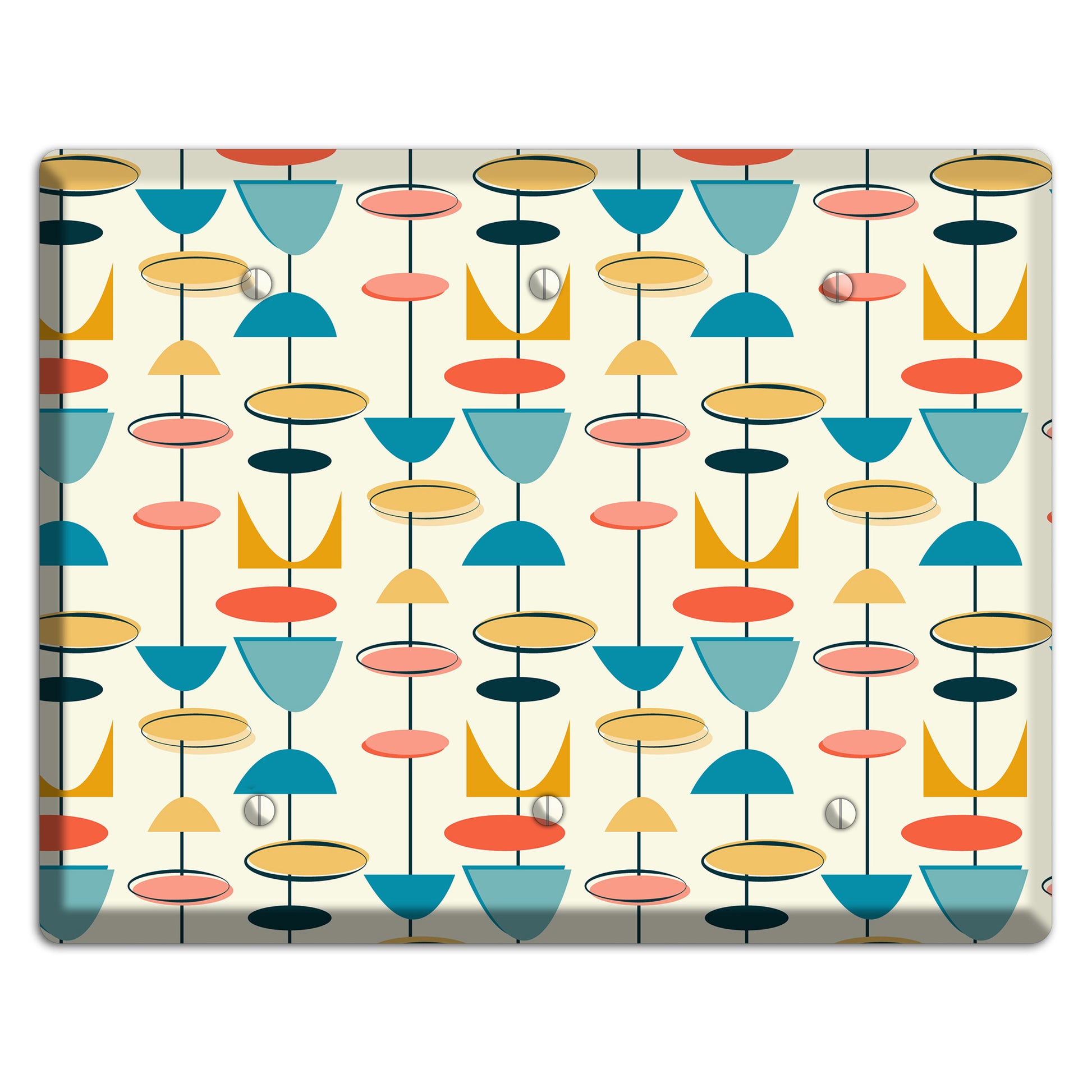 Retro Shapes 3 Blank Wallplate