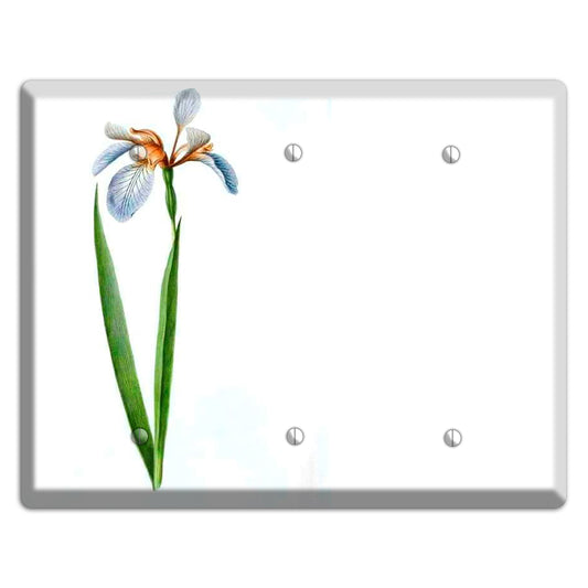 White Iris 2 3 Blank Wallplate