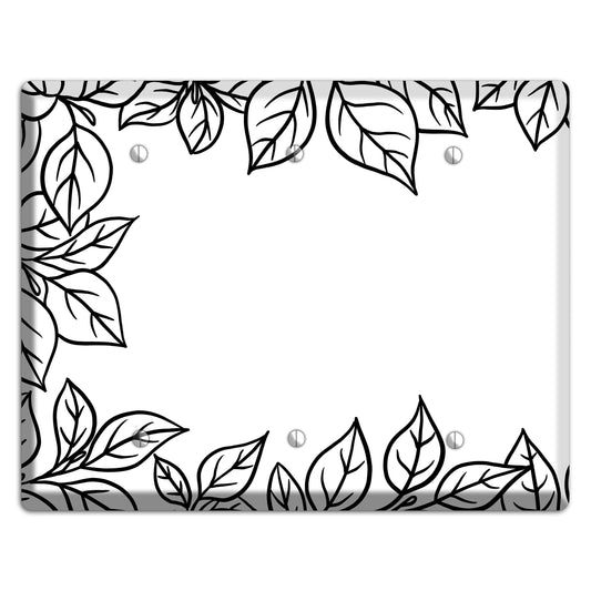 Hand-Drawn Leaves 7 3 Blank Wallplate