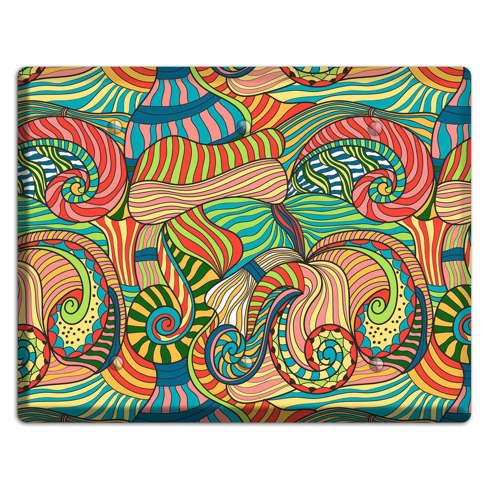 Retro Flourish 3 3 Blank Wallplate