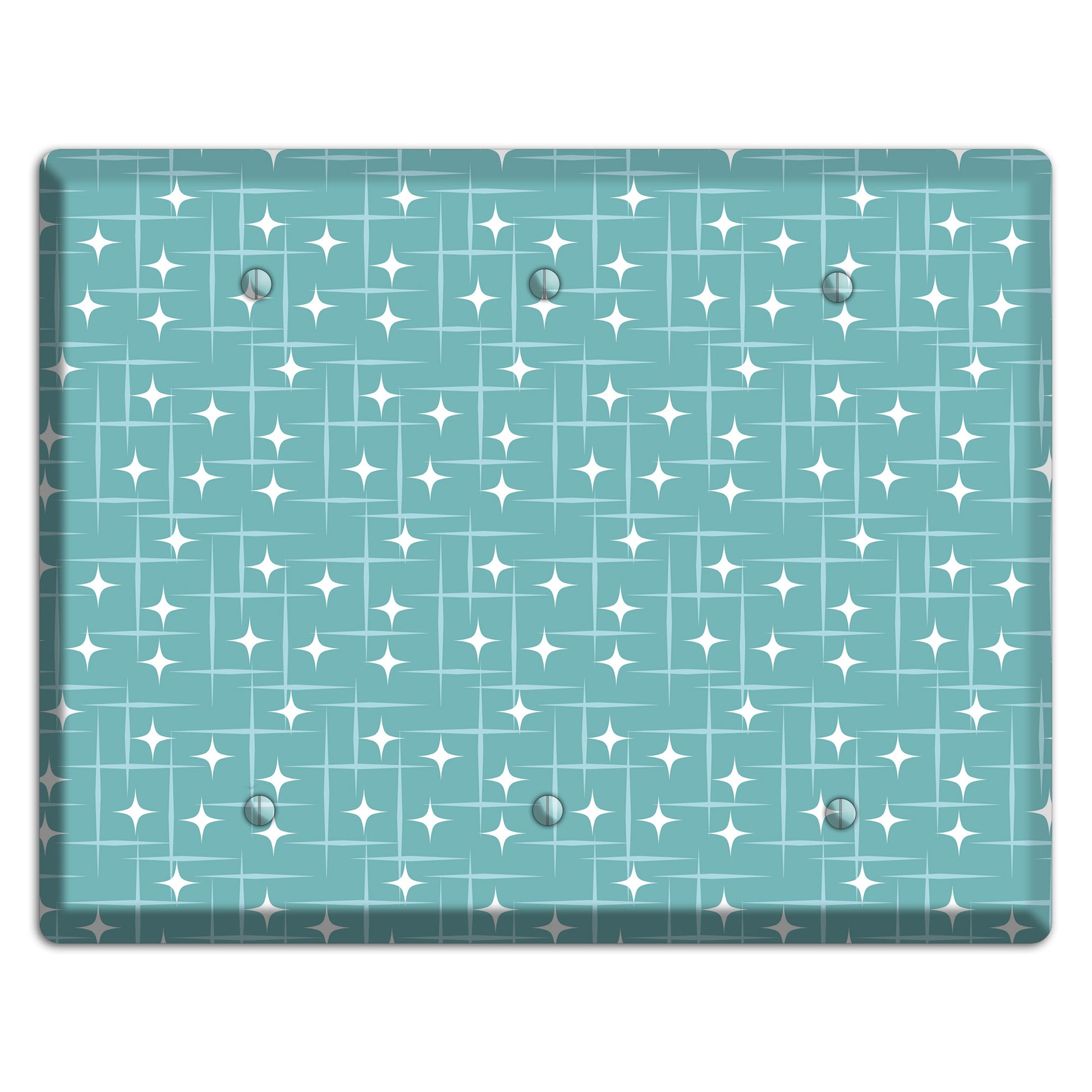 Blue Star Burst 3 Blank Wallplate