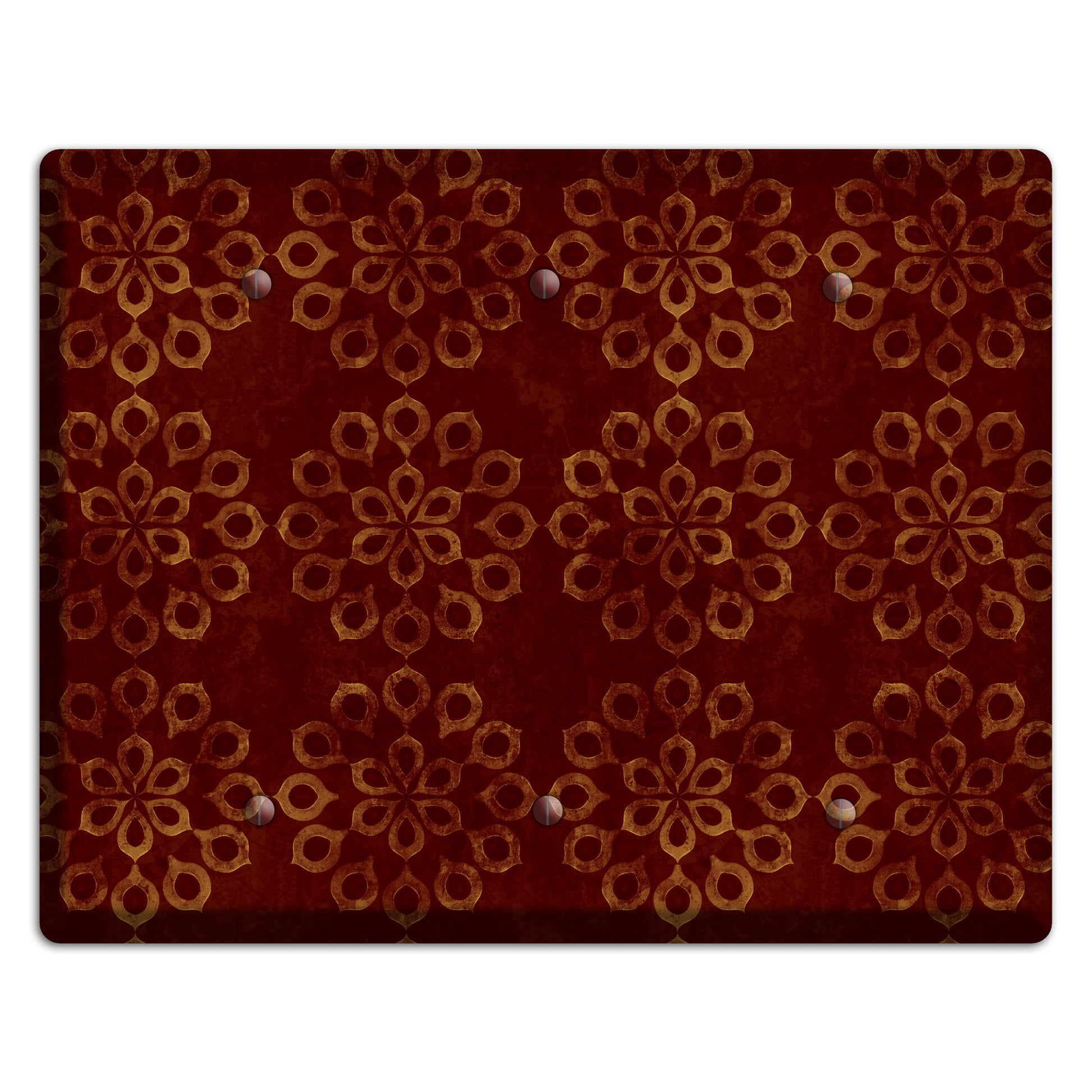 Maroon Grunge Suzani 3 Blank Wallplate