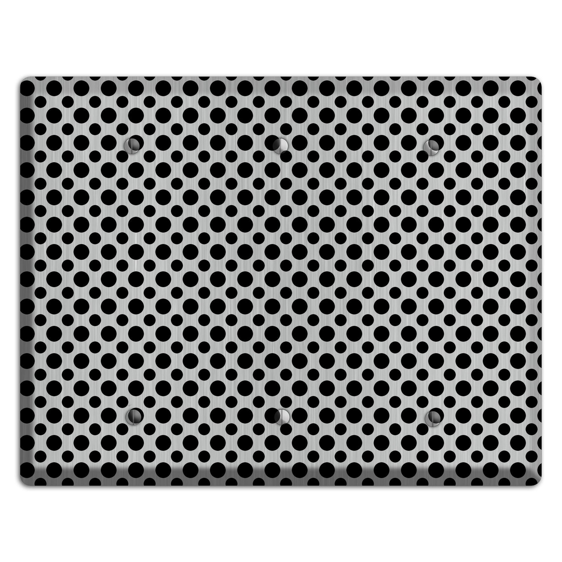 Multi Small Polka Dots Stainless 3 Blank Wallplate