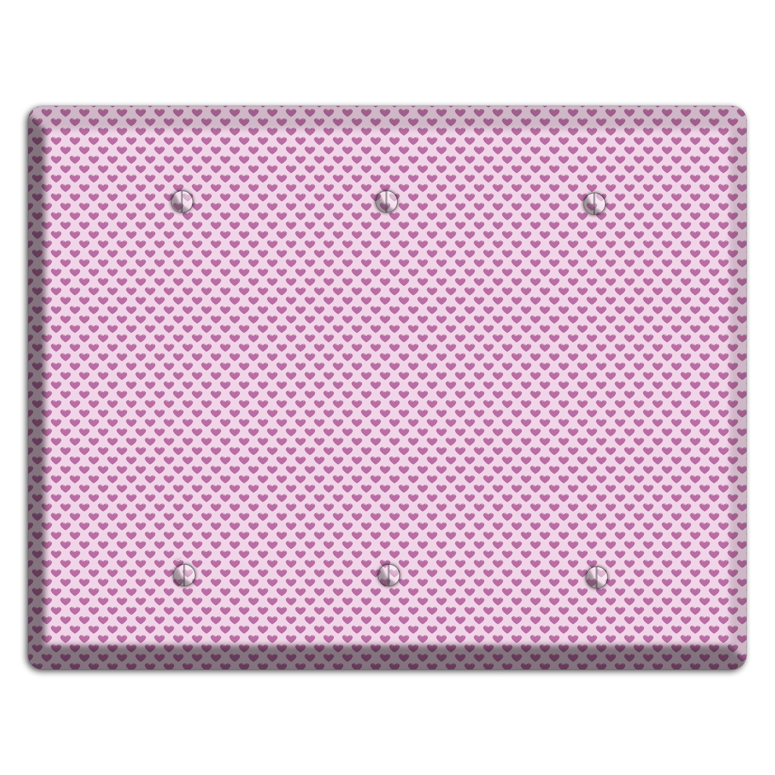Pink Hearts 3 Blank Wallplate