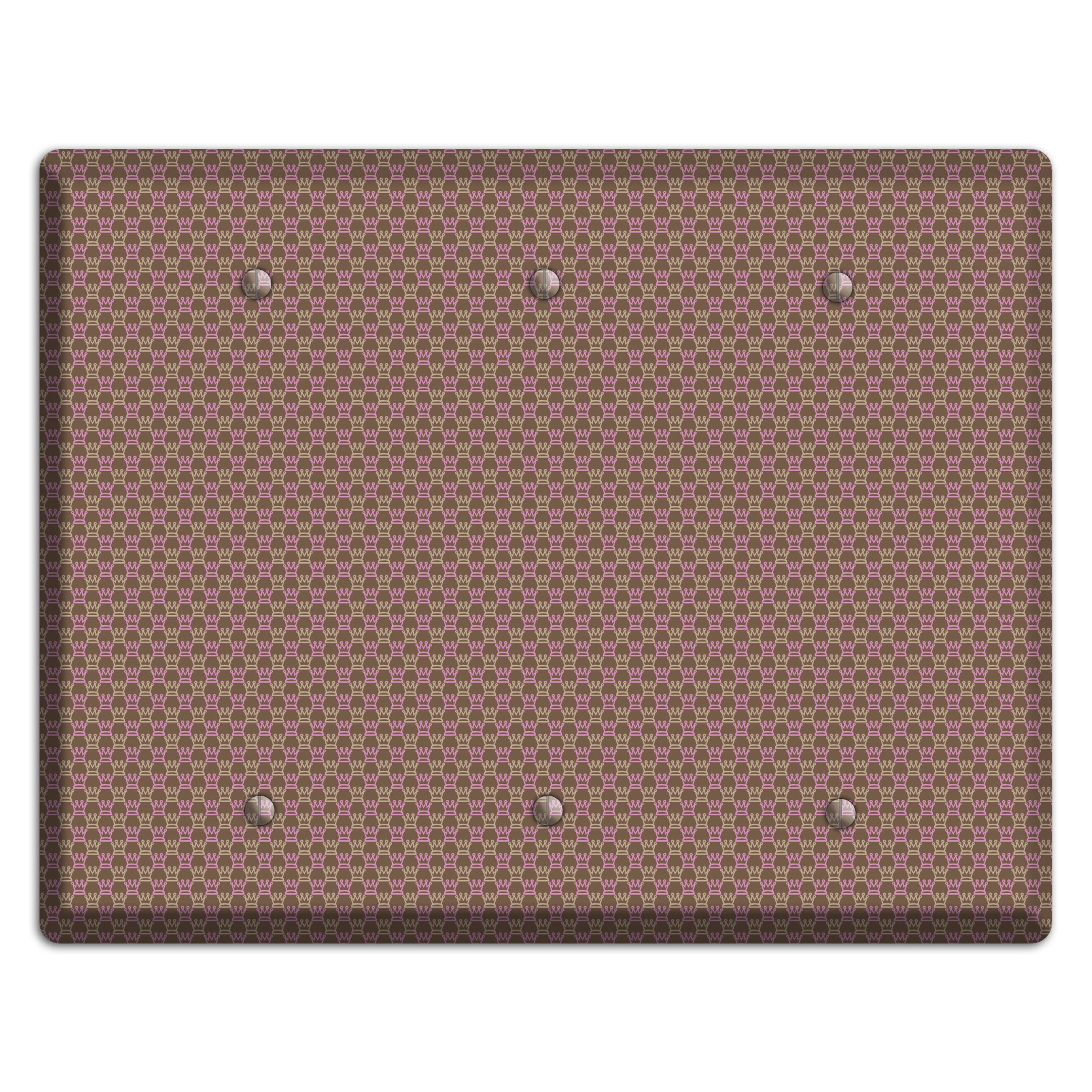 Brown Foulard 3 Blank Wallplate