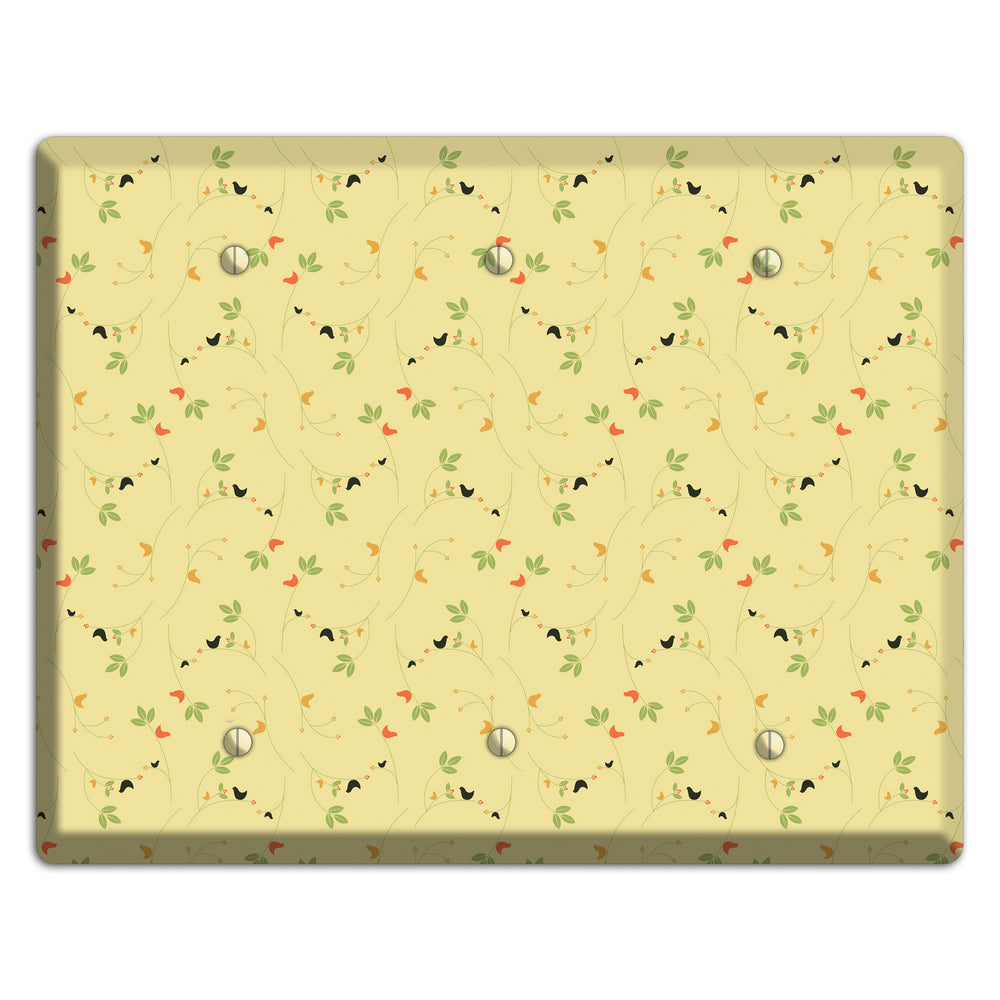 Tiny Yellow Flowers 3 Blank Wallplate